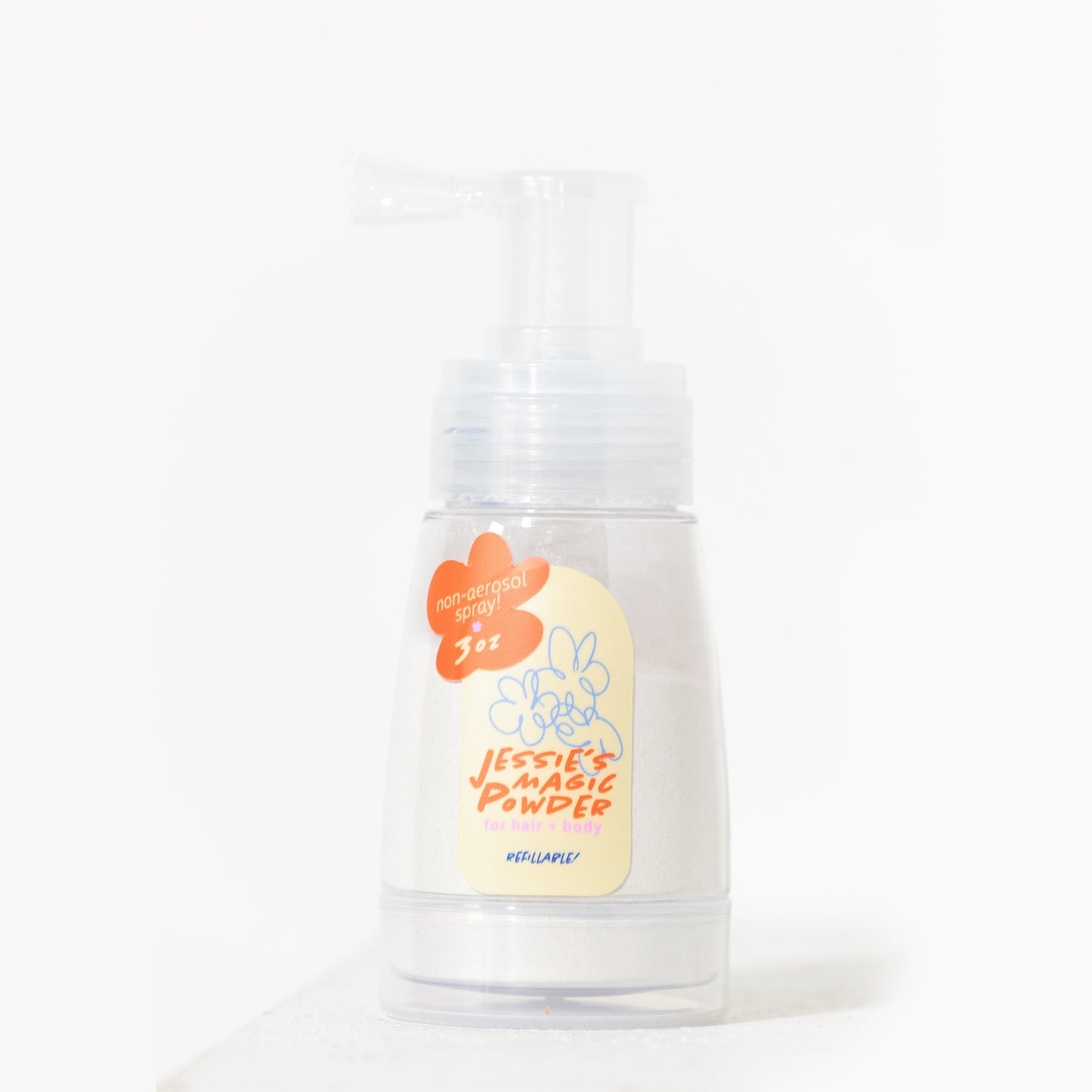 non aerosol dry shampoo, aerosol free, talc free, refillable