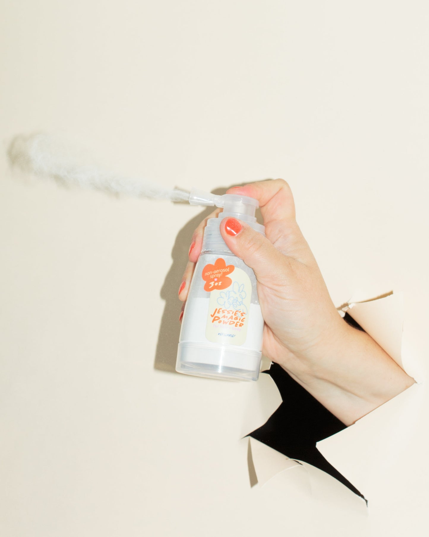 non aerosol puff powder spray talc free dry shampoo talc free refillable