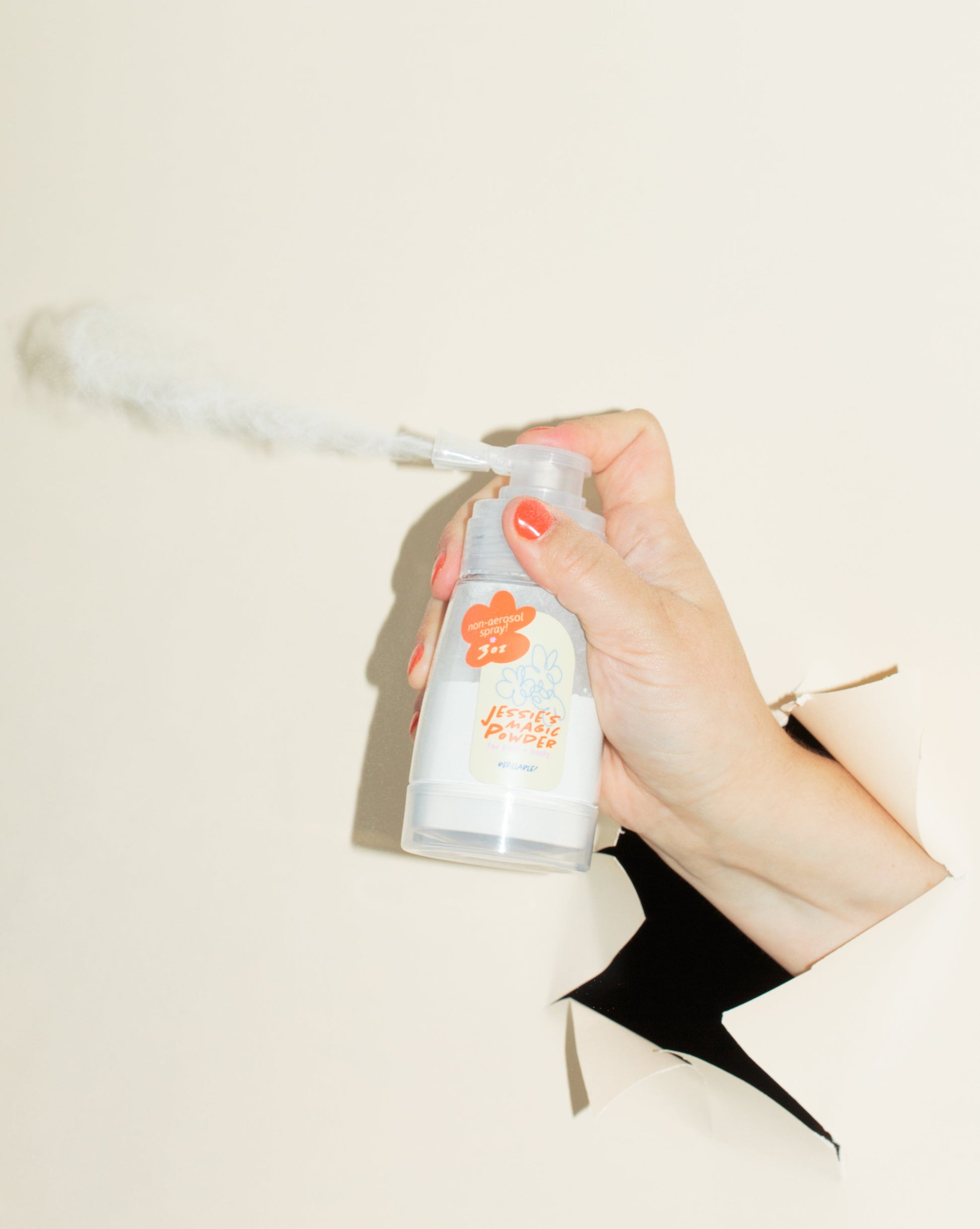 non aerosol puff powder spray talc free dry shampoo talc free refillable